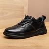 Men's shoes autumn and winter first-layer cowhide men's genuine leather sports shoes casual lace-up versatile soft leather platform shoes