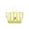 Kangol Striped Canvas Big Tote Bag 3957 Light Green