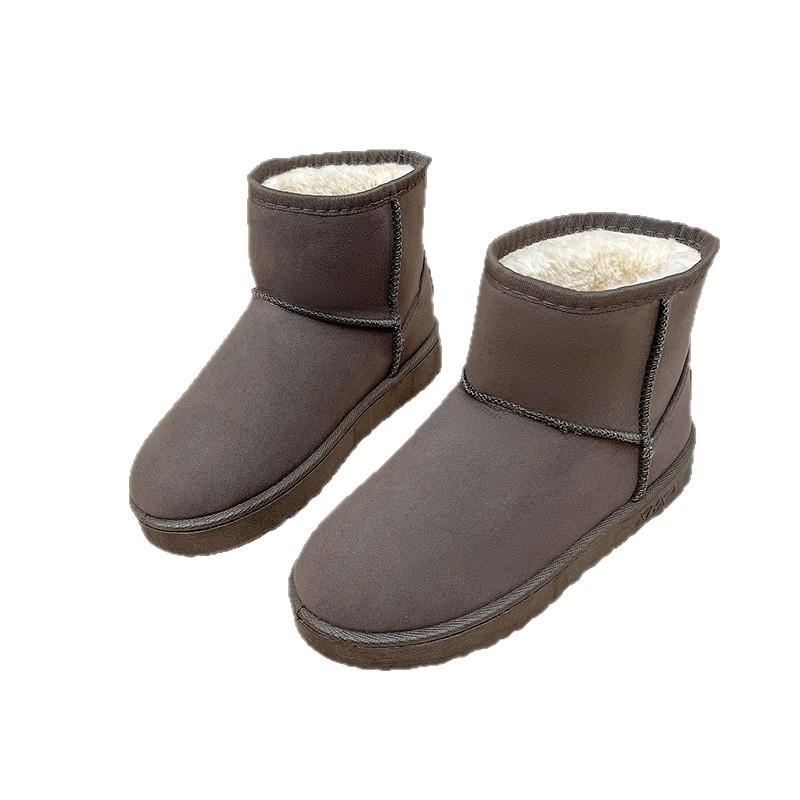 Snow boots women's short tube 2025 new winter snow cotton shoes piled thickened bread shoes non-slip warm women's boots