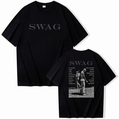 Bieber SWAG 2025 Justin Album Tričko Obojstranné Tričká s krátkym rukávom s okrúhlym výstrihom Darček pre fanúšikov