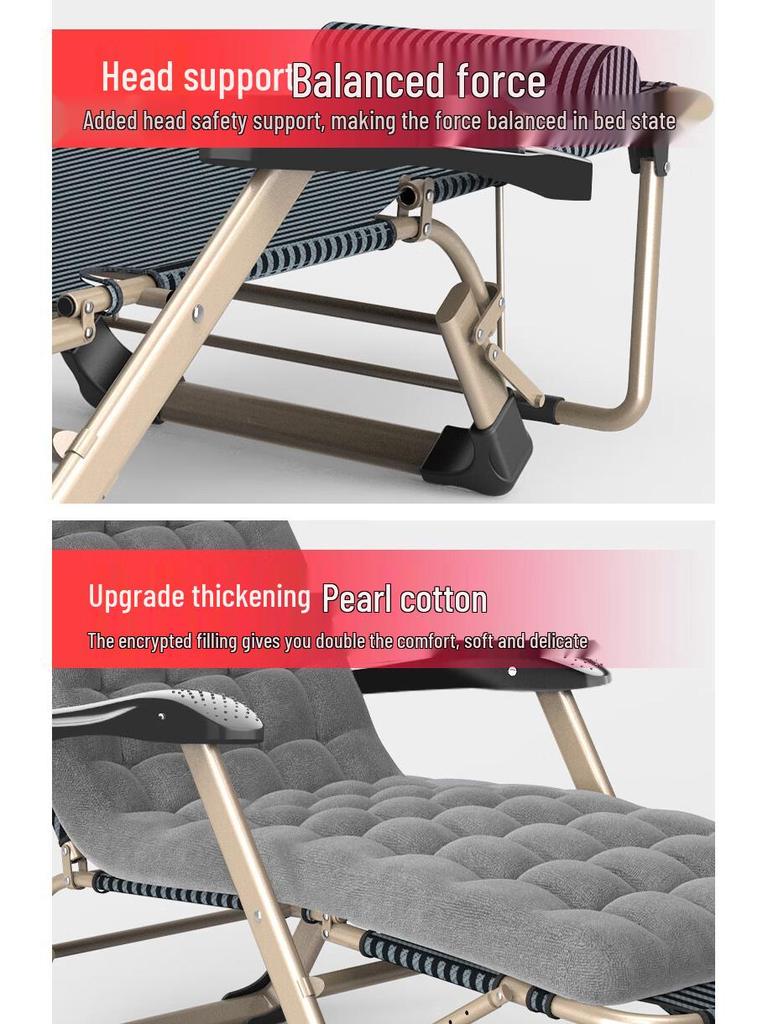 Multifunctional Reclining Office & Outdoor Folding Chair Bed