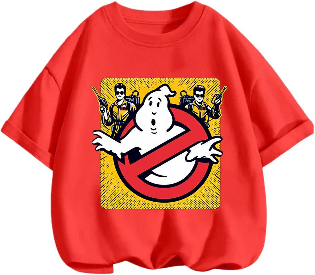 Summer Leisure Short Sleeve T Shirt Ghostbusters Classic Design Casual Daily Wear Children Outdoor Street Apparel