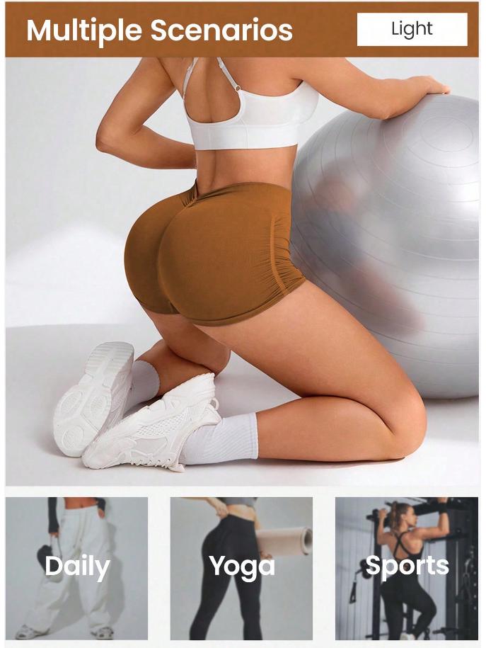 Women's High-Waist Seamless Yoga Shorts: Quick-Dry, Moisture-Wicking, Elastic Fitness & Running Shorts
