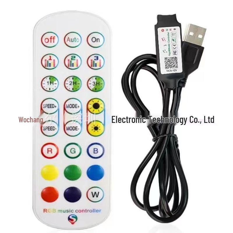 Bluetooth 24-Tasten RGB LED-Streifen-Controller mit Infrarot & App-Dimmung