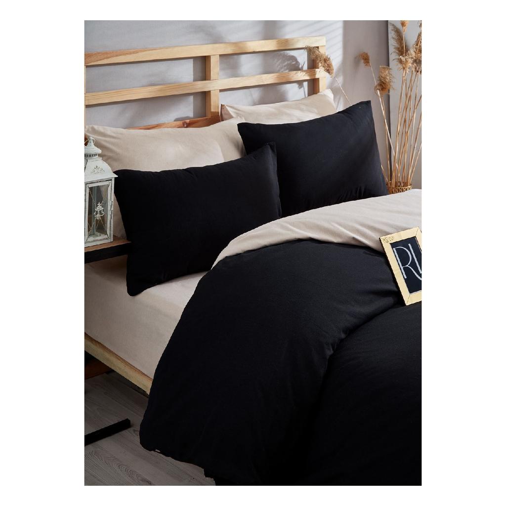 Atlantis Garngefärbtes Bio-Bettbezug-Set für Doppelbett (ohne Blatt)