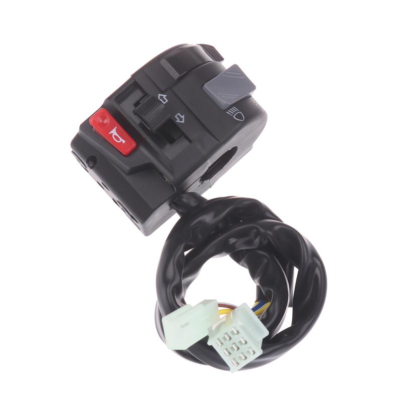7/8" 22Mm Left Handlebar Control Switch Button Motorcycle Headlight Fog Light Horn Warning Light Turn Signal Button