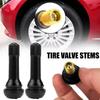 10PCS TR413 Rubber Snap-in Tire Valve Stems Sturdy Replacement Tyre Valves Stems for Tubeless Rim Holes On Cars, Go-Karts, Truck