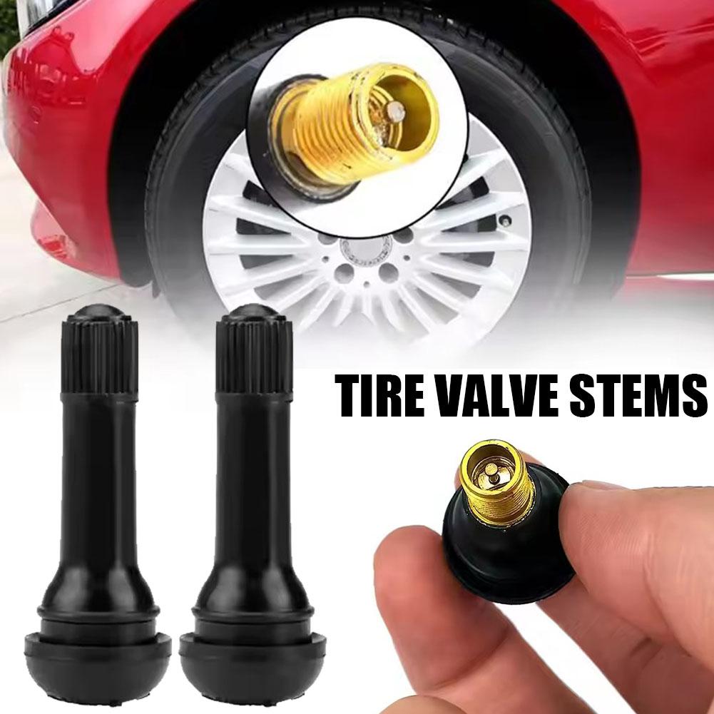 10PCS TR413 Rubber Snap-in Tire Valve Stems Sturdy Replacement Tyre Valves Stems for Tubeless Rim Holes On Cars, Go-Karts, Truck