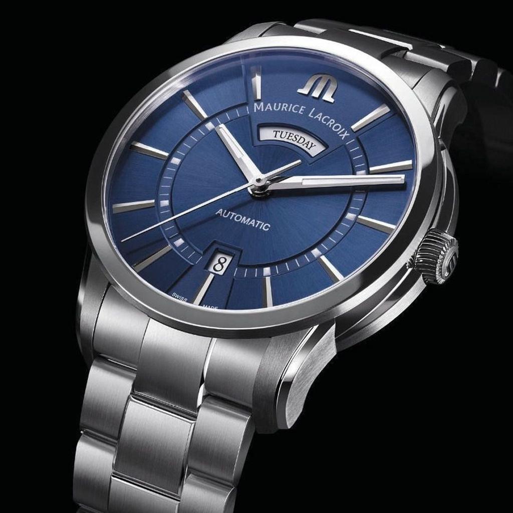 [MAURICE LACROIX] Pontos Day Date Automatic Men's 41mm Metal Band PT6158-SS002-43E