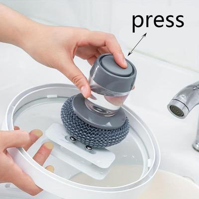 1PC Additive Liquid Dish Brush Kitchen Cleaning Gadget Non-stick Pan Brush Cleaning Brush No Harm Pot Bowl Lazy Cleaning Brush
