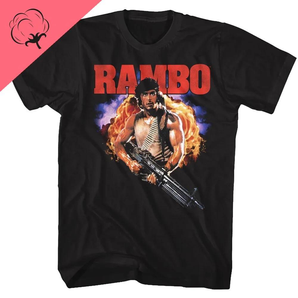 John Rambo Printed Tshirt Top Unisex Loose Comfort Tees 2025 Summer New Style Casual Clothing Oversized T Shirts 100 Cotton