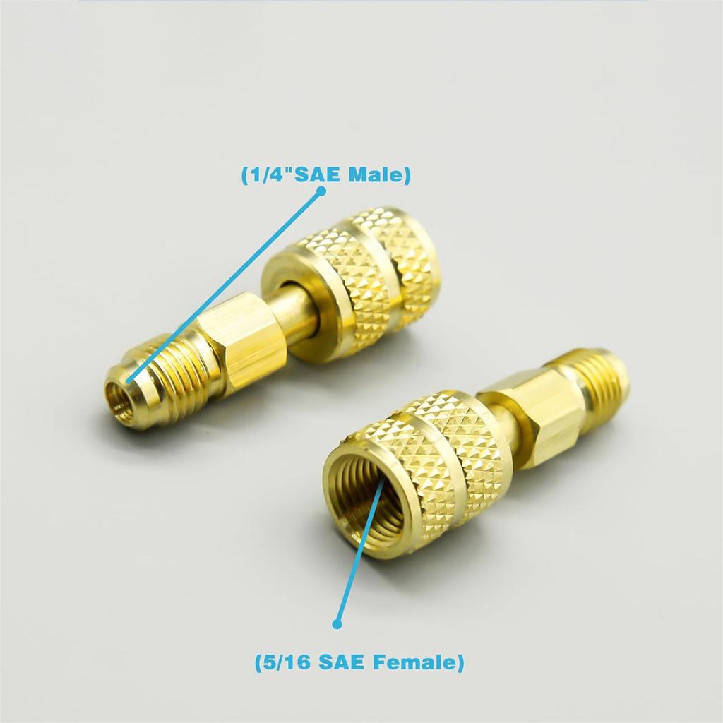 R410A Adapter Set Split Adapter Kit Straight Adapters Air Conditioner Tool System Repair Tool Perfect for Technicians