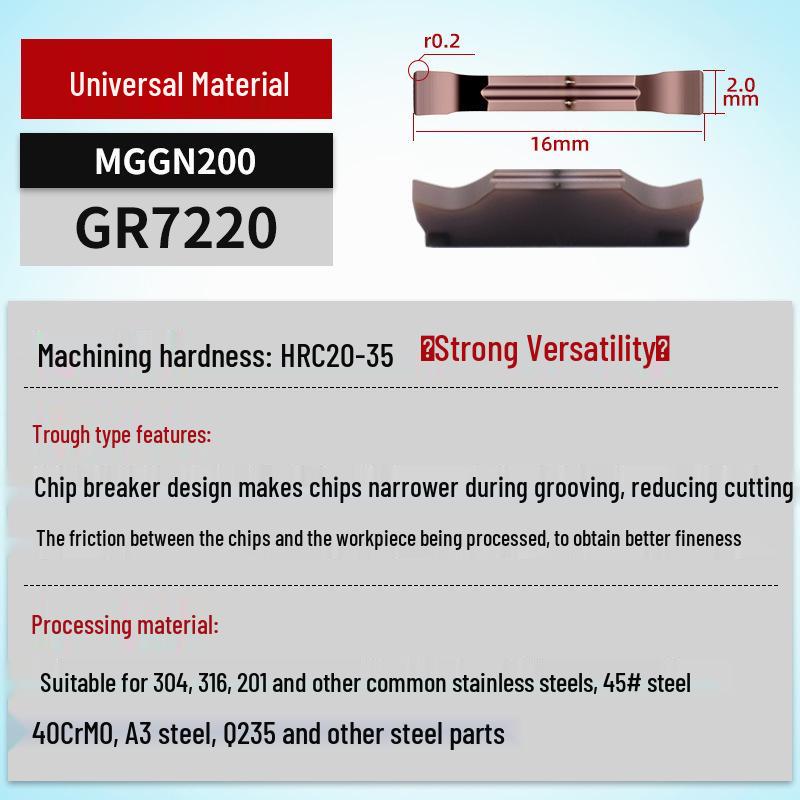 MGGN400/MGMN300/200 CNC Grooving and Parting Cutter Blade