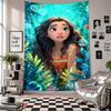 Wall TapestryMoana Cartoon Art Hanging Cloth Decorative Background Cover for Room Decoration