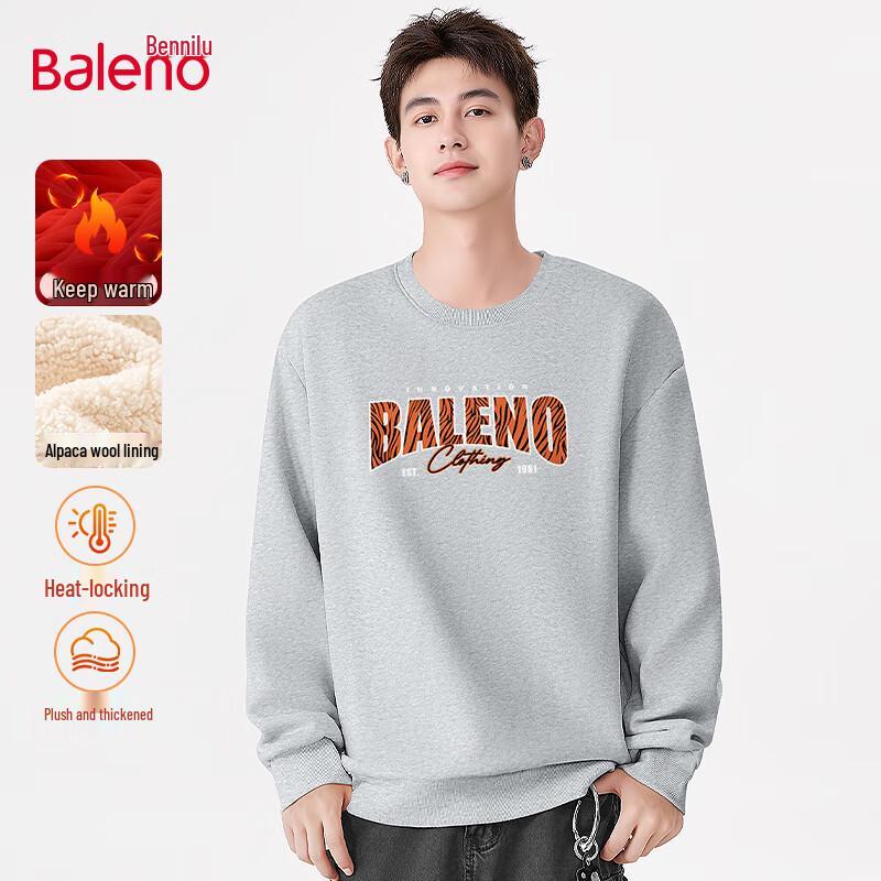 

Baleno Men s Heavyweight Plush Lined Crew Neck Sweatshirt 5XL