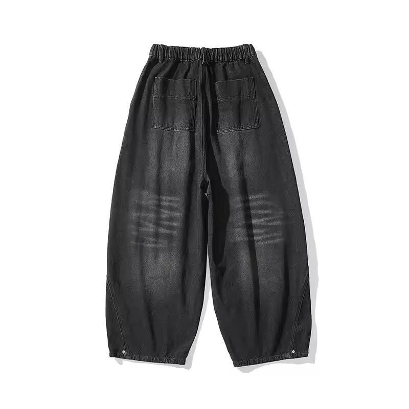Pantaloni de Blugi Streetwear pentru Bărbați Primăvară Toamnă Bărbați Harajuku Spălați Largi Bărbați Y2K Punk Casual Talie Înaltă Pantaloni cu Picior Larg