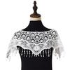 Fashion Lace Shoulder Wrap with Embroidered Detail Breathable Hollow out Faux Lace Shawl Collar for Stylish Women