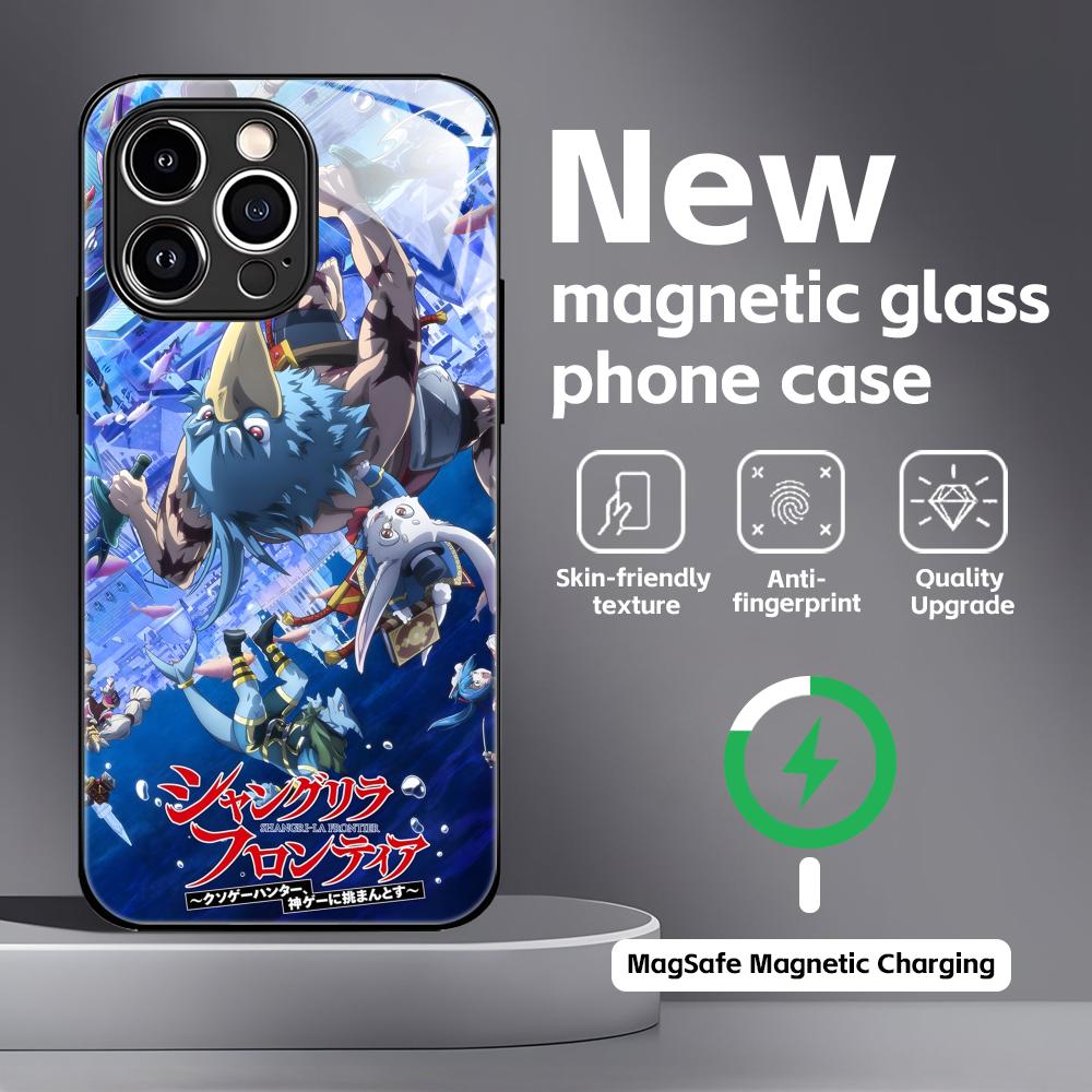 Shangri-La Frontier Phone Case For iPhone17 16 15 14 13 12 11 X XR XS 8 Plus Mini Pro Max Glass Magnetic Case