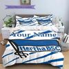 Hertha BSC Custom Name Pattern Bedding,Quilt Set Quilt Cover Pillowcase Home Birthday Gift(1 * Duvet Cover + 2 * Pillowcase, Without Core)