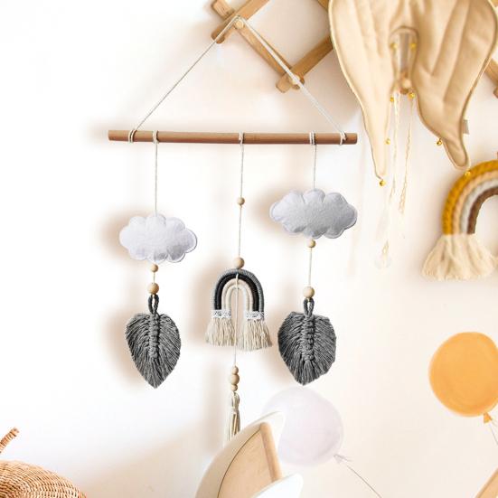 

Настенный декор Макраме Стена Креативный Изысканный Хлопковый Лист Подвеска для гостиной