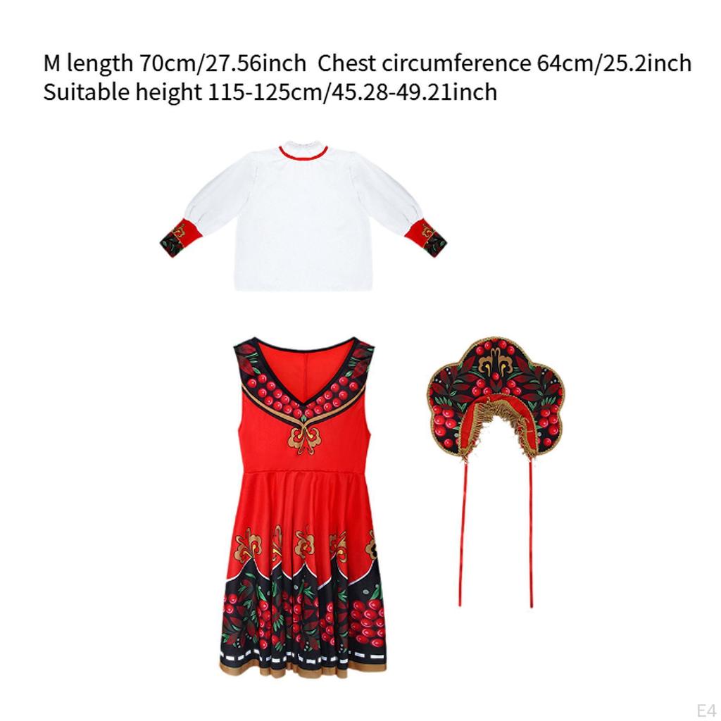 Folk Clothing Russian Girls Cosplay Costume Dress for Performance