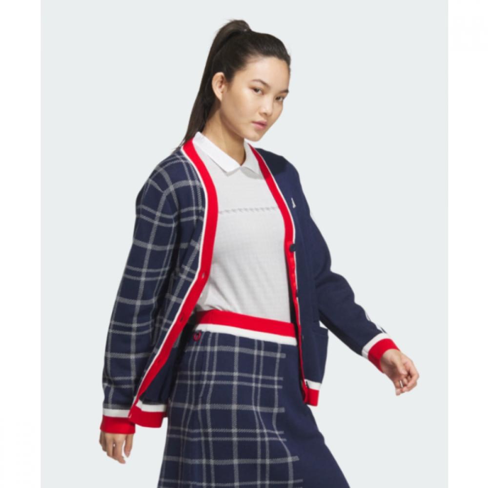 Adidas Golf Pullover Fashion Checked Cardigan Is4752