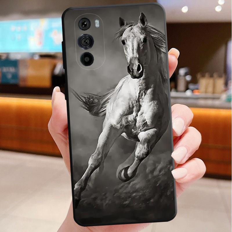 Phone Case For Motorola Edge 50 40 Pro 60 50 40 30 Ultra Neo Fusion Moto G85 G72 G53 G54 G84 G13 G32 Horse