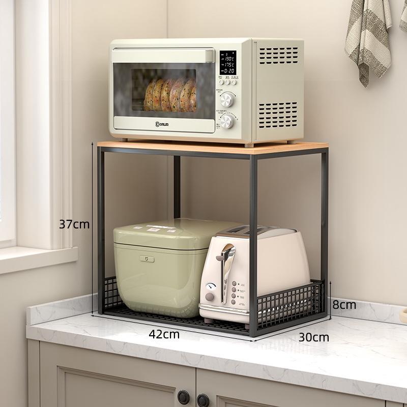 Countertop Kitchen Microwave Rack with Drawer for Oven, Rice Cooker, Air Fryer, and Appliances - Floor Standing Storage Organizer