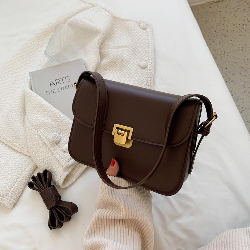 Temperament Women's Bag Women's New Trendy Fashion Simple Messenger Bag Retro Foreign Style Shoulder Small Square Bag