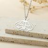 Unisex Gothic Style Moth Necklace Detailed Metal Moth Necklace Elegant Neck Chain for Celebrations and Daily Use