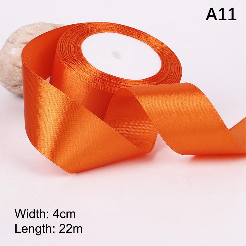 4 cm breites Satinband 25 Yards DIY Bastelbedarf für Rosenherstellung, Geschenkverpackung & Stuhllehnen-Dekoration