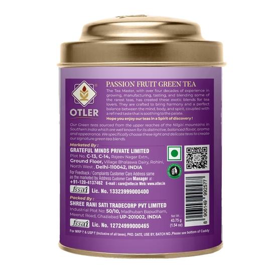 Otler Passion Fruit Herbal Green Tea – 25 Tea Bags (100g) – Green Tea Blend with Passion Fruit Nettle Lemongrass Citrus – (New & Improved)