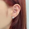 Dieuamour Silver 925 Simulant Diamond Bright Square Earrings