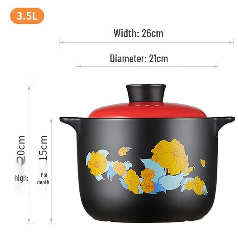 Chui Da Huang 3.5L Spodumene Ceramic Stew Pot