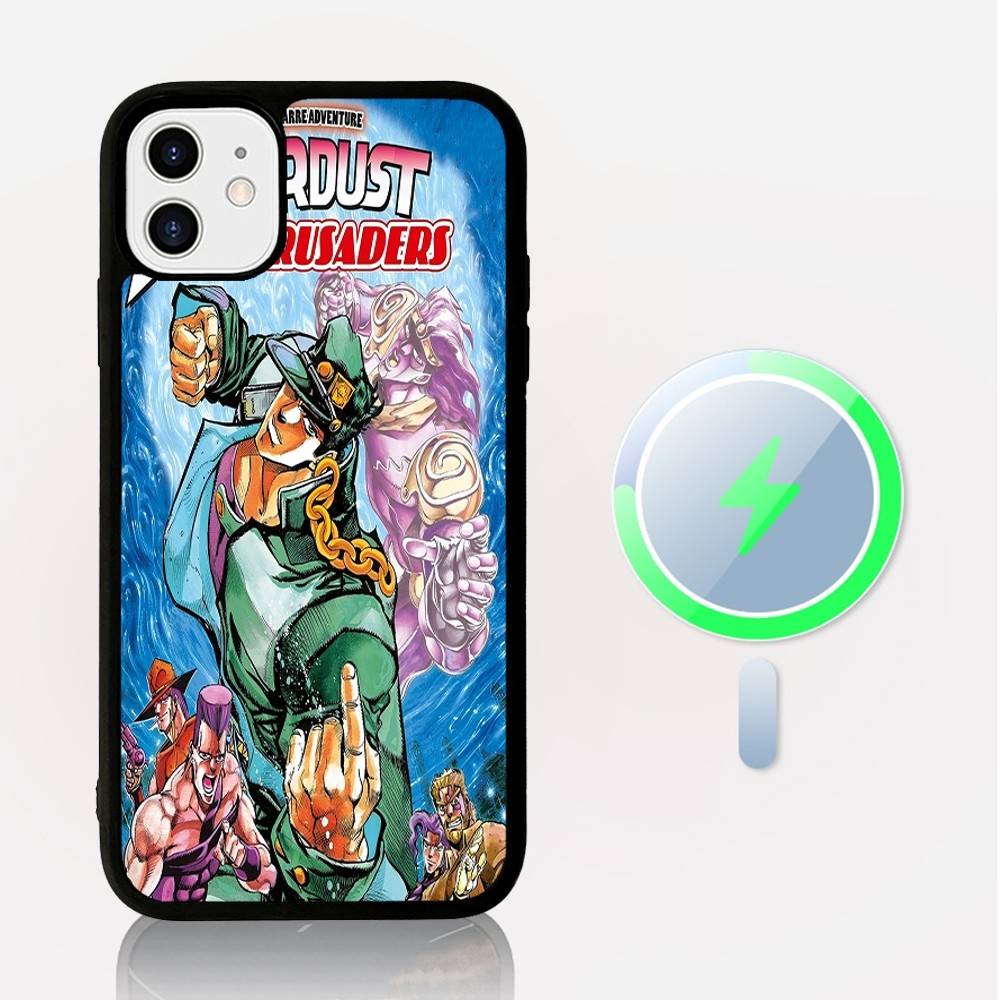 JoJos Bizarre Adventure Phone Case Magnetic Case For IPhone 16 14 13 12 11 15 Pro Max Plus For Magsafe Wireless Charge Cover