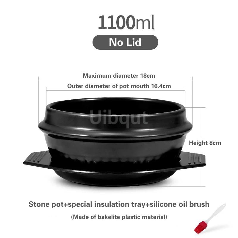 Korean Style Stone Pot Special for Rice Mixing Korean Commercial Little Pan Rice Small Casserole Small Ceramic Sand Pot Cookware