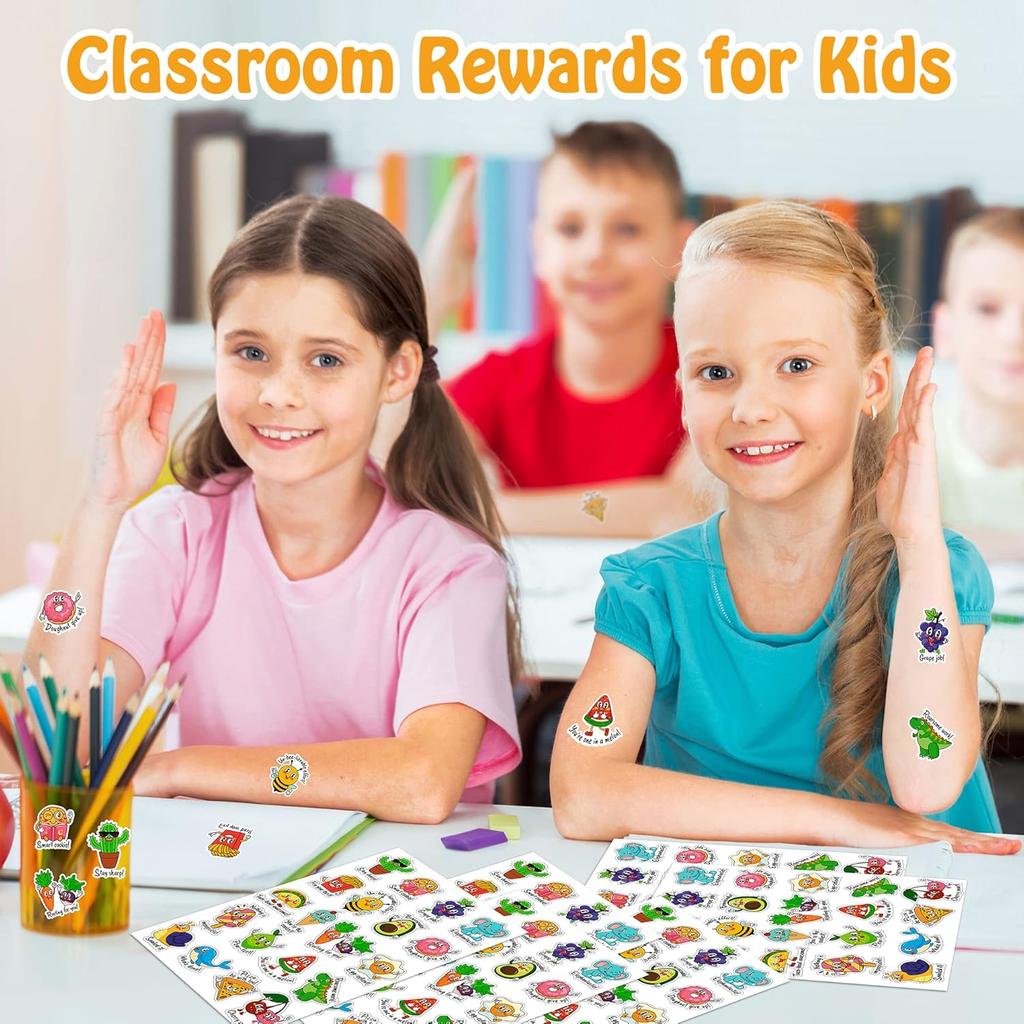 800PCS Punny Teacher Sticker for Student, D-FantiX Motivational Reward Stickers for Kids Classroom, Must Have Essentials for Teachers Elementary,