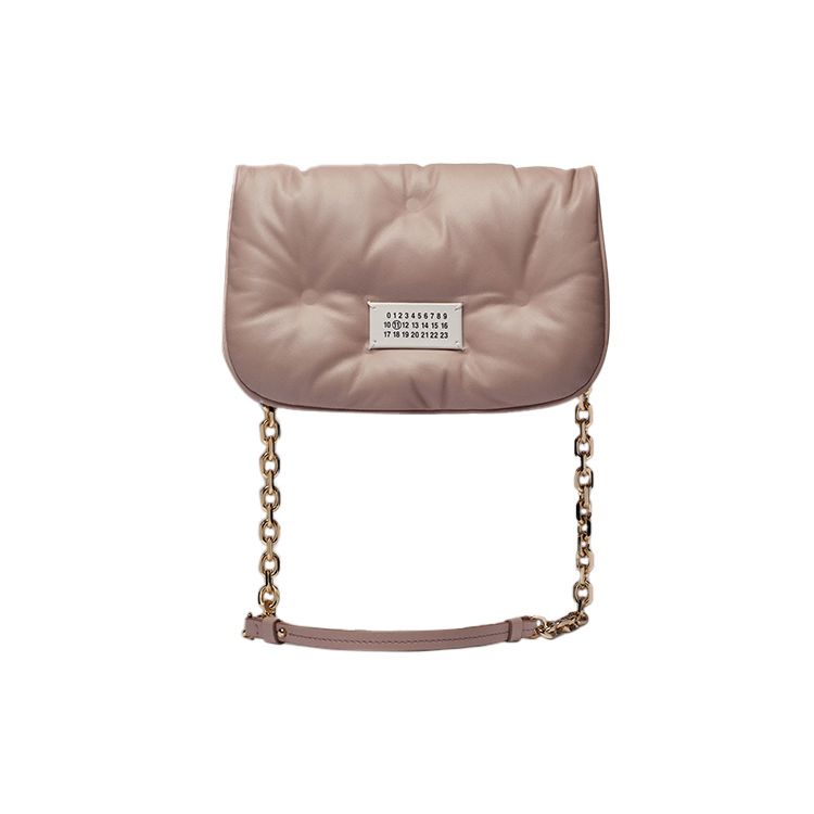 Maison Margiela Glam Slam Digital Logo Chain Shoulder Strap Crossbody Bag Women bags Pink SB1WG0019P4300T4310