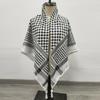 Arab Shemagh Scarf for Men Breathable Polyester Desert Neckwrap Tassels Neckerchief Hijab Shawl for Casual and Formal Ev