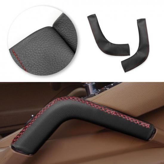 L&R Central Armrest Handle Black Leather Pretect Cover For Porsche Cayenne 11-16