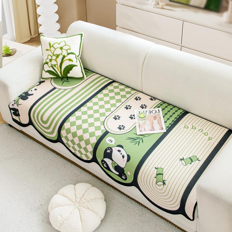 

Ice Silk Summer Sofa Cushion New Sofa Mat Cushion Fixed Non-Slip Summer Special-Shaped Seat Cushion Cartoon Cool Cushion 90*90cm