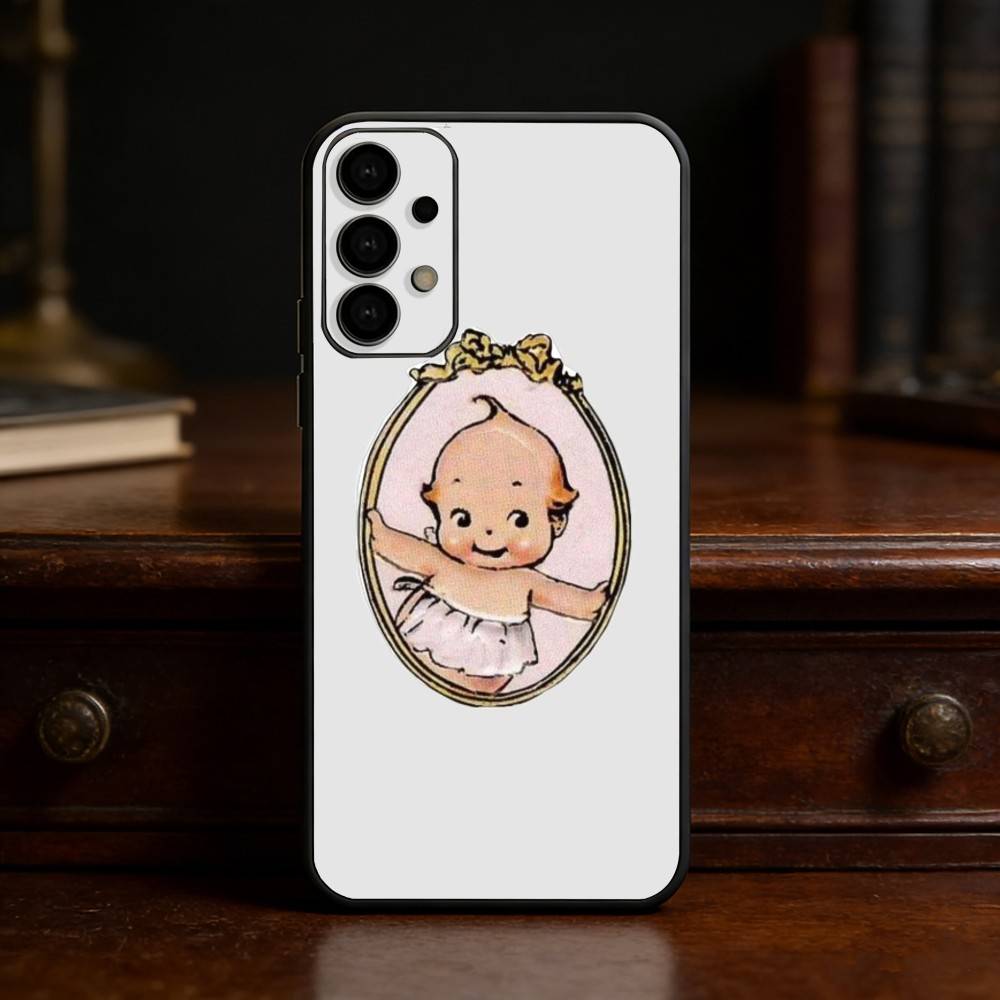 Kewpie Cute Angel baby Clear phone Case For Samsung S25,24,21,22,23,30,Ultra,20,Plus,Fe,Lite,Note Soft Black Cover