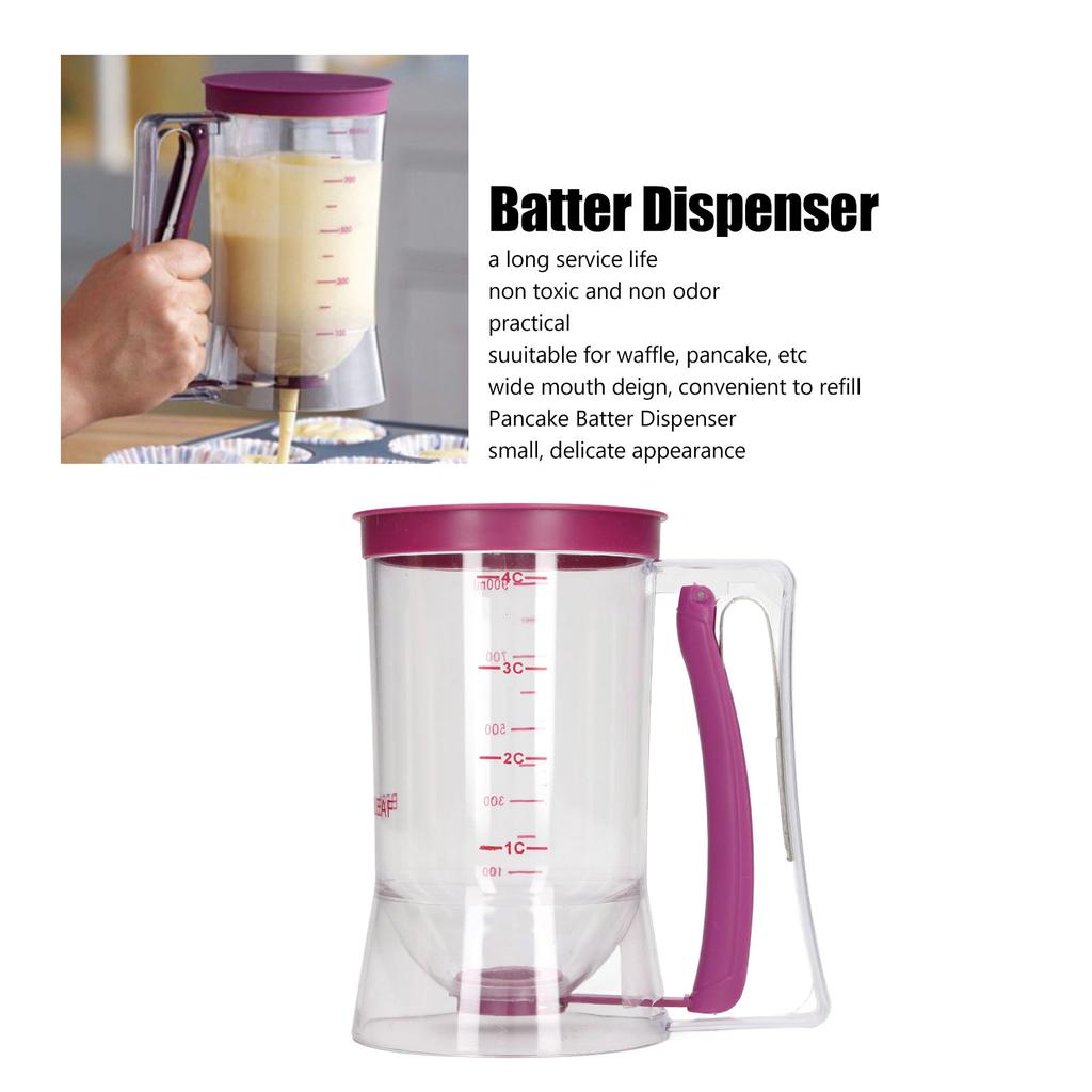 Batter Dispenser ABS 900ml Batter Cream Separator Baking Tool for Pancake Cupcake Cake Waffle Pancake Batter Dispenser