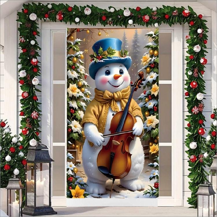 

Durable Holiday Door Curtain Premium Fade Resistant Materials For Christmas Decorations And Parties Event