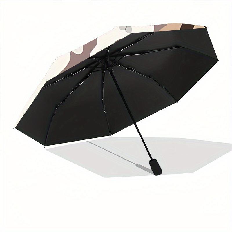 1pc Cat Butt Pattern Automatic Open/Close Umbrella, Umbrella with cartoon Design, Portable Compact Umbrella for Men & Women, Good Holiday Gi