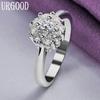 925 Sterling Silver Fashion AAA Zircon Ring Beautiful Gift Jewelry