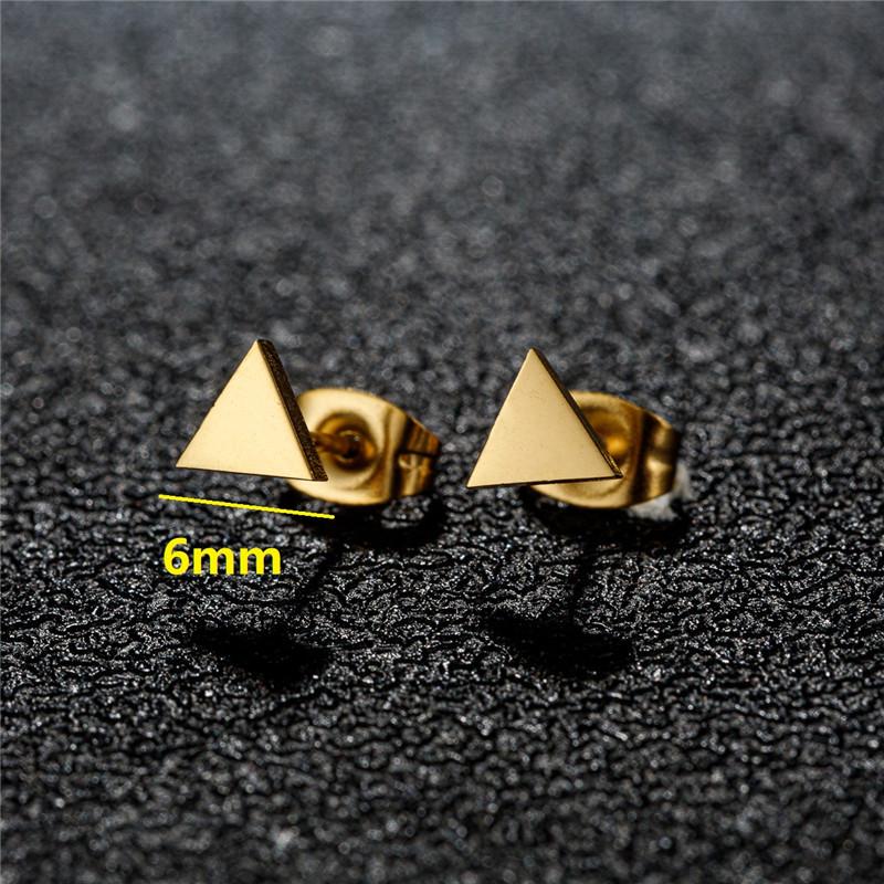 Stainless Steel Geometric Stud Earrings for Women Minimalist Circle Triangle Star Ear Studs Horseshoe U Shaped Earings oorbellen