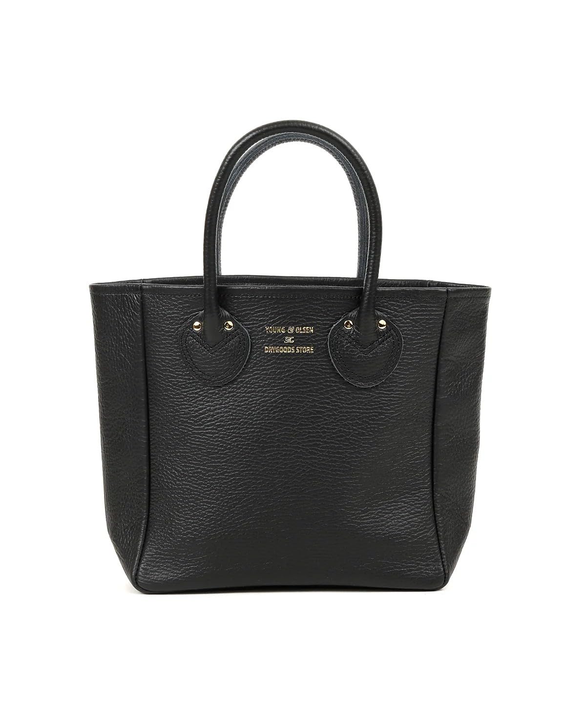 

Young Olsen Embossed Leather Tote Small Black & Handbag, Women s,