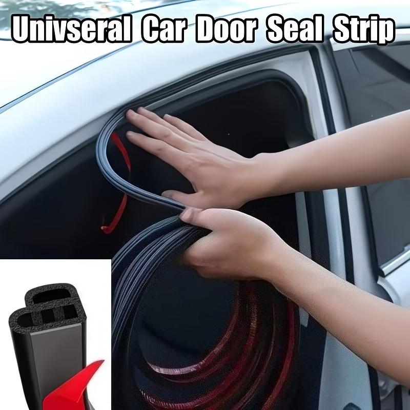 Car Door Seal Strip, Double Layer Thickened L-Shaped & T-Shaped Rubber, Soundproof Dustproof for Sedan SUV Truck