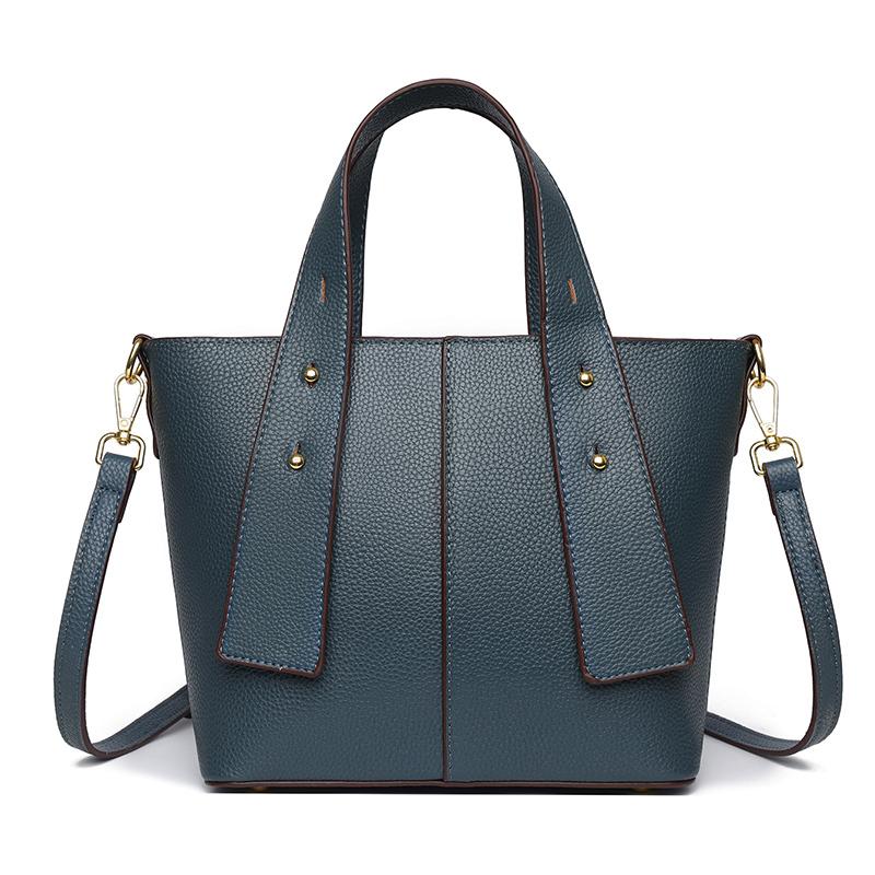 Luxury Genuine Leather Tote Bag Female High Quality Solid color Cow Leather handbag Women Brand Shoulder Crossbody Bags